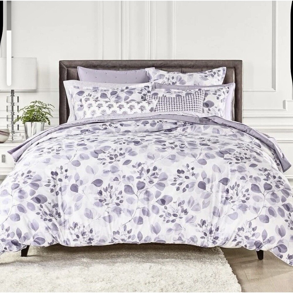 Sky Misty Eucalyptus 100% Cotton 2 Piece Full/Queen Duvet Cover Set Purple